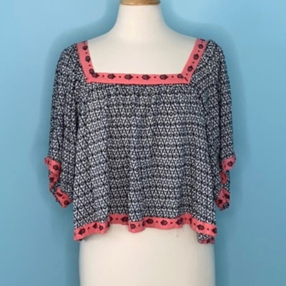 Aéropostale Square Neck Cute Flowy Crop Top (Size: M) - Picture 1 of 4
